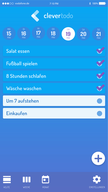 clevertodo-App auf einem iPhone